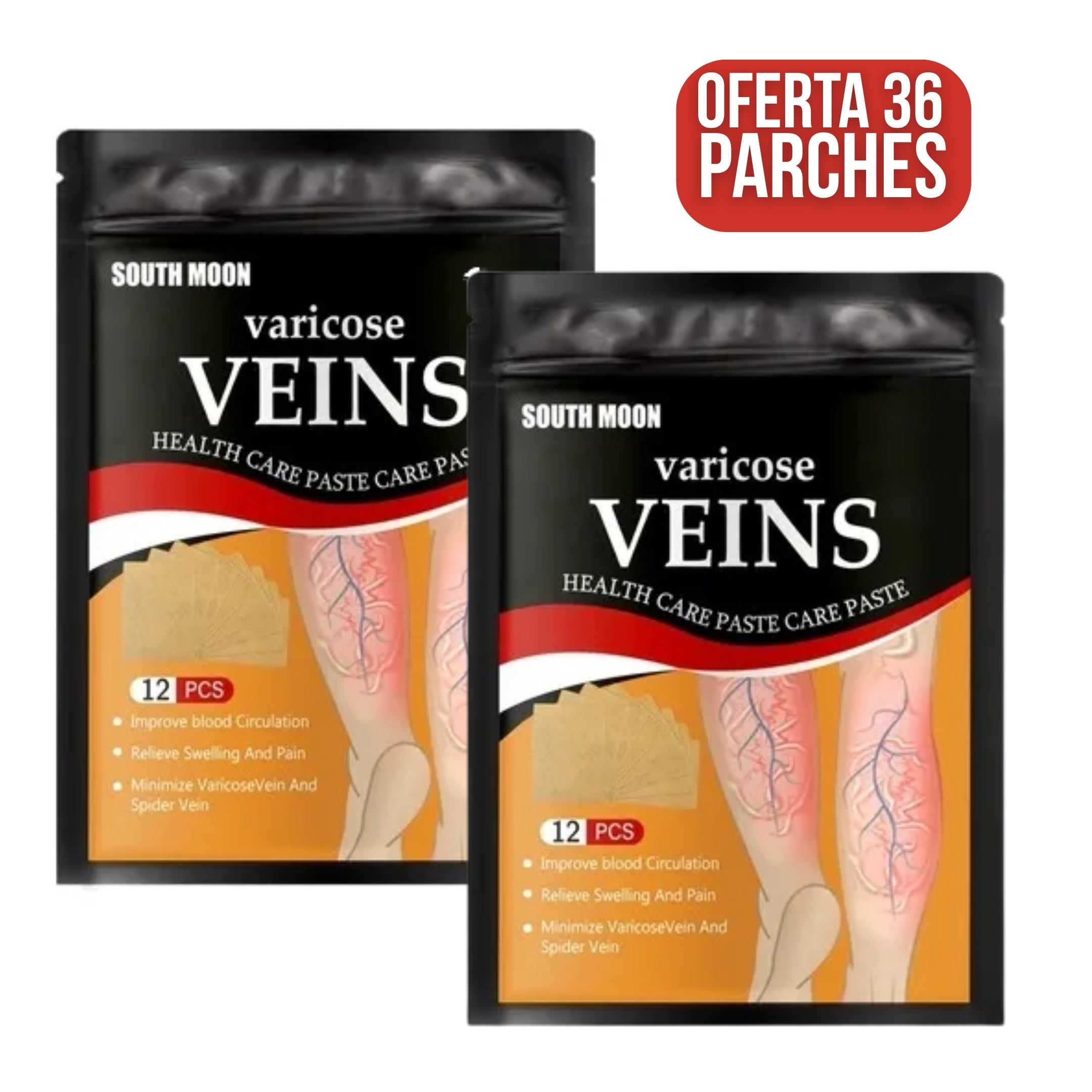 Mejora las venas varicosas y Dile adiós al dolor con nuestros Parches (36 Parches por Unidad)