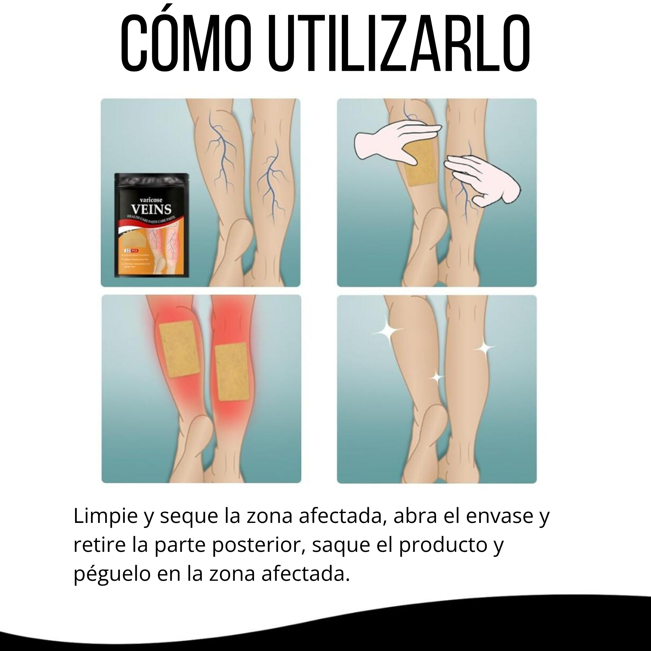 Mejora las venas varicosas y Dile adiós al dolor con nuestros Parches (36 Parches por Unidad)