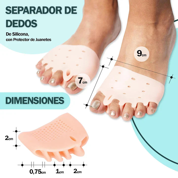 Almohadillas terapéuticas con Separador de dedos l PharmaToe OFERTA 2x1