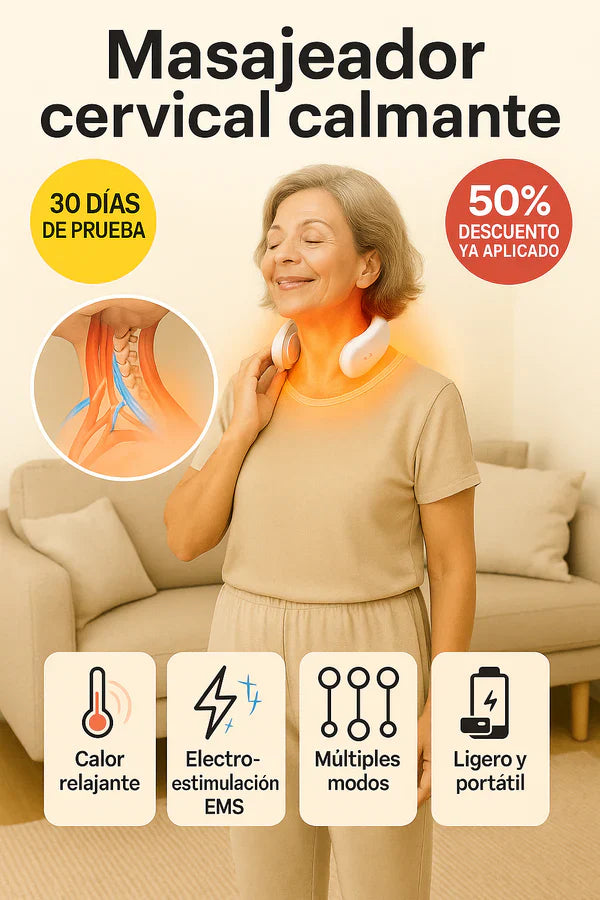Calmix Masajeador de cuello y espalda electromagnético